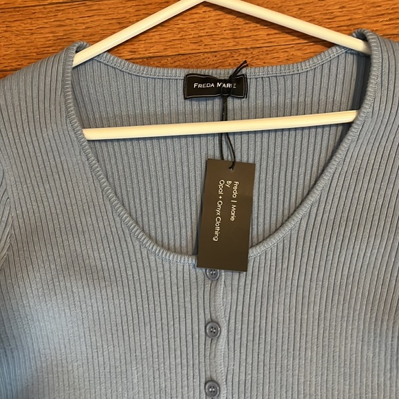 NWT Freda Marie thick long sleeve ribbed dress - Picture 5 of 7